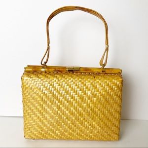 Vintage RODO Italian Woven Wicker Bag